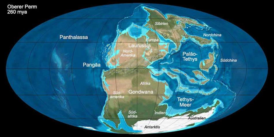 Vor 260 Millionen Jahre waren Südamerika, Afrika und die Antarktis miteinander verbunden. Das Gebiet des Kraters lag damals zwischen den drei Kontinenten. Bild: Christoph Benisch