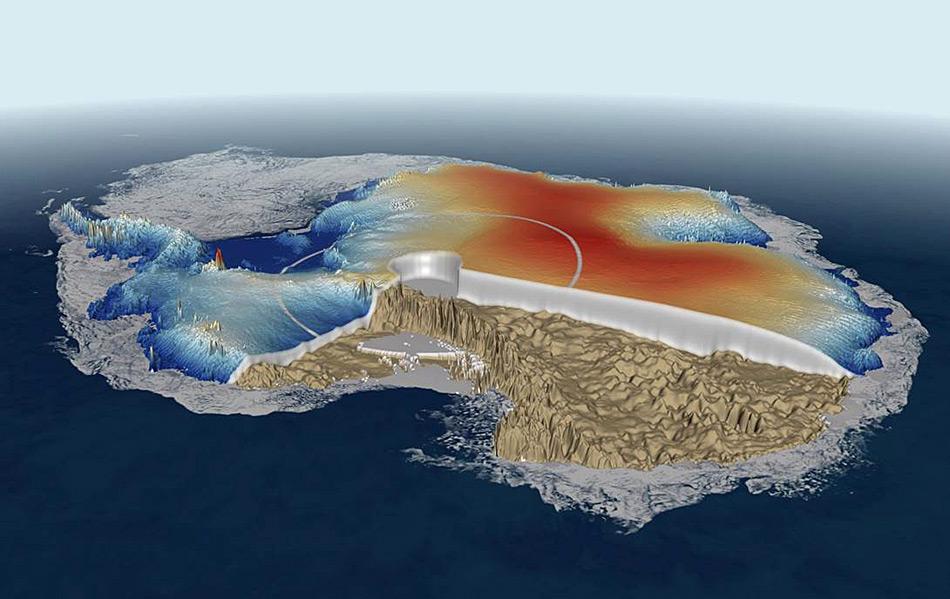 Der antarktische Eispanzer begann sich vor rund 38 Millionen Jahren zu bilden und bedeckt heutzutage rund 98 % des Kontinents. WÃ¤hrend seiner Bildung wurde Luft zwischen den Eiskristallen eingefangen und die Zusammensetzung der verschiedenen Gasen und Isotopen geben Aufschluss Ã¼ber die klimatischen Bedingungen zu dieser Zeit.
