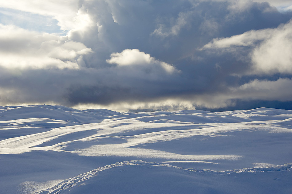 Wolken über dem Russell-Gletscher in Westgrönland. Foto von einer Glaziologen-Expedition auf den Russell-Gletscher in Westgrönland. Expeditionsleiter war AWI-Glaziologe Coen Hofstede.